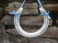 Hand Painted Horseshoes by Mary Edmunds